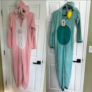 GREEN MINT PEACOCK and Pink Unicorn Two PIECE PYJAMAS